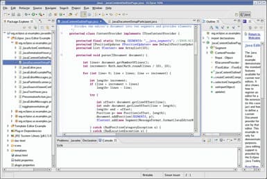 скриншот IDE Eclipse